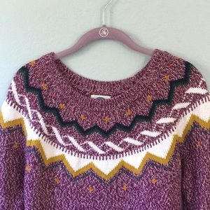 Plum Fair Isle Sweater